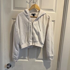 Forever 21 White Fleece Jacket